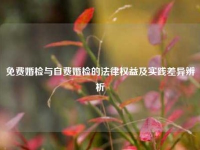 免费婚检与自费婚检的法律权益及实践差异辨析