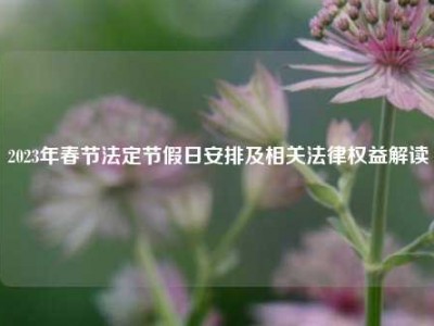 2023年春节法定节假日安排及相关法律权益解读