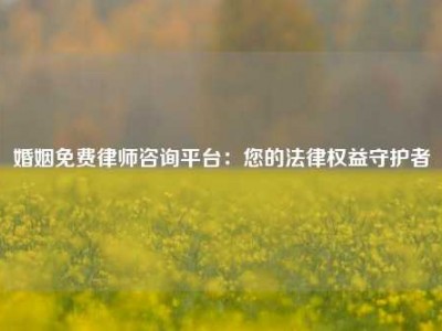 婚姻免费律师咨询平台：您的法律权益守护者